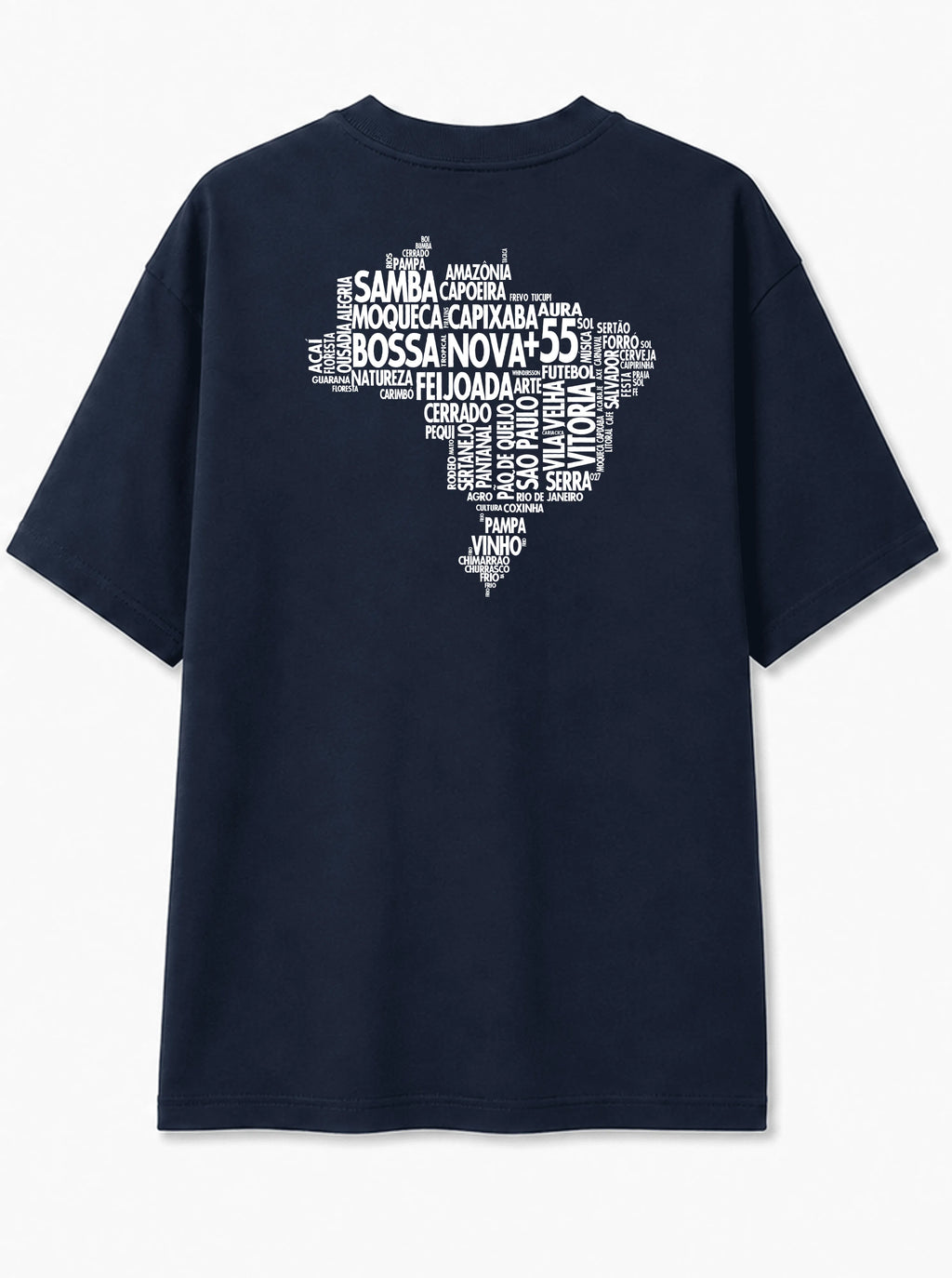 T-Shirt Coordenadas e Mapa do Brasil