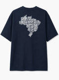 T-Shirt Coordenadas e Mapa do Brasil