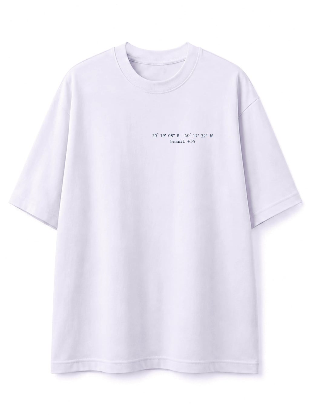 T-Shirt Coordenadas e Mapa do Brasil