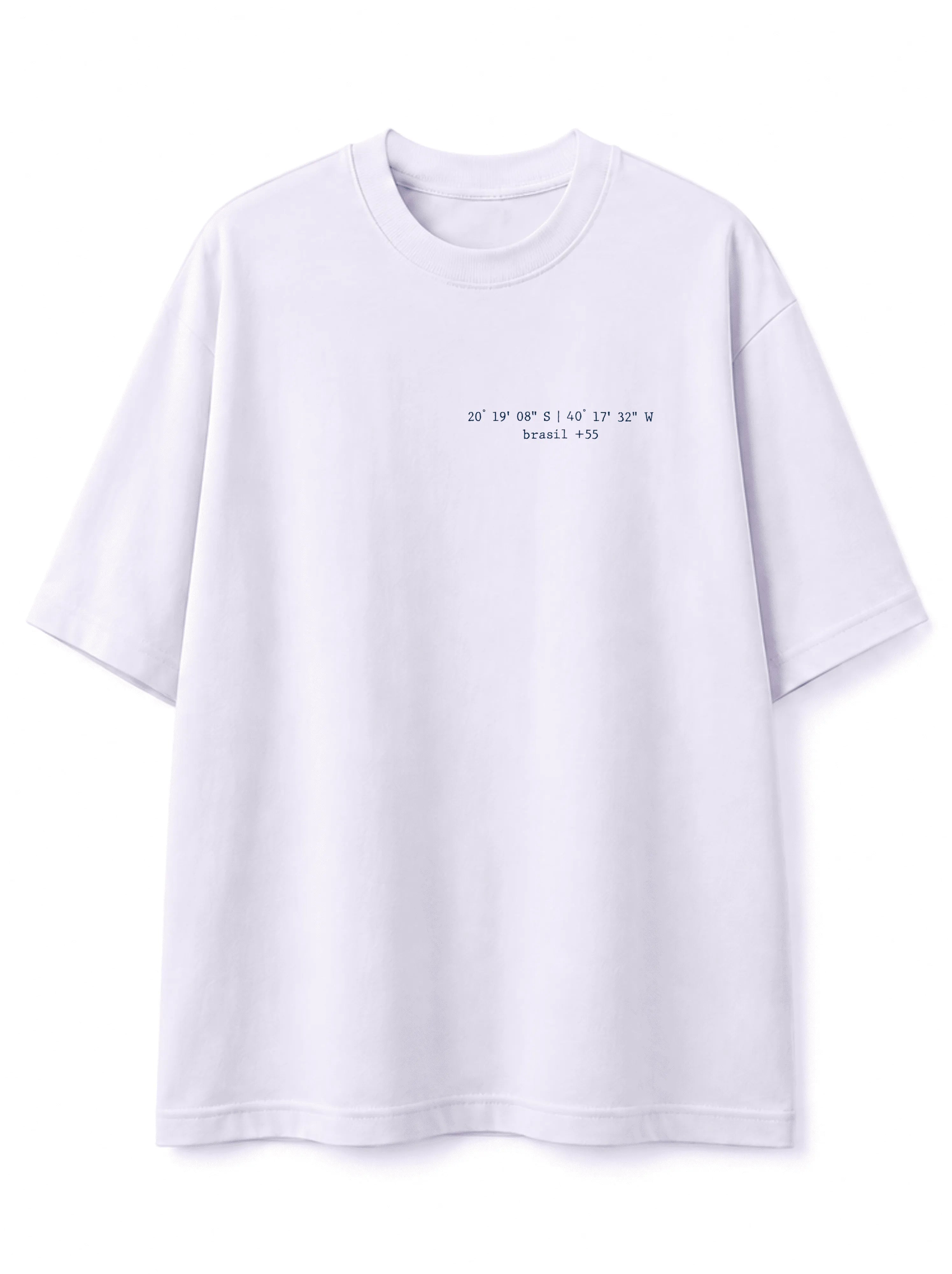 T-Shirt Coordenadas e Mapa do Brasil