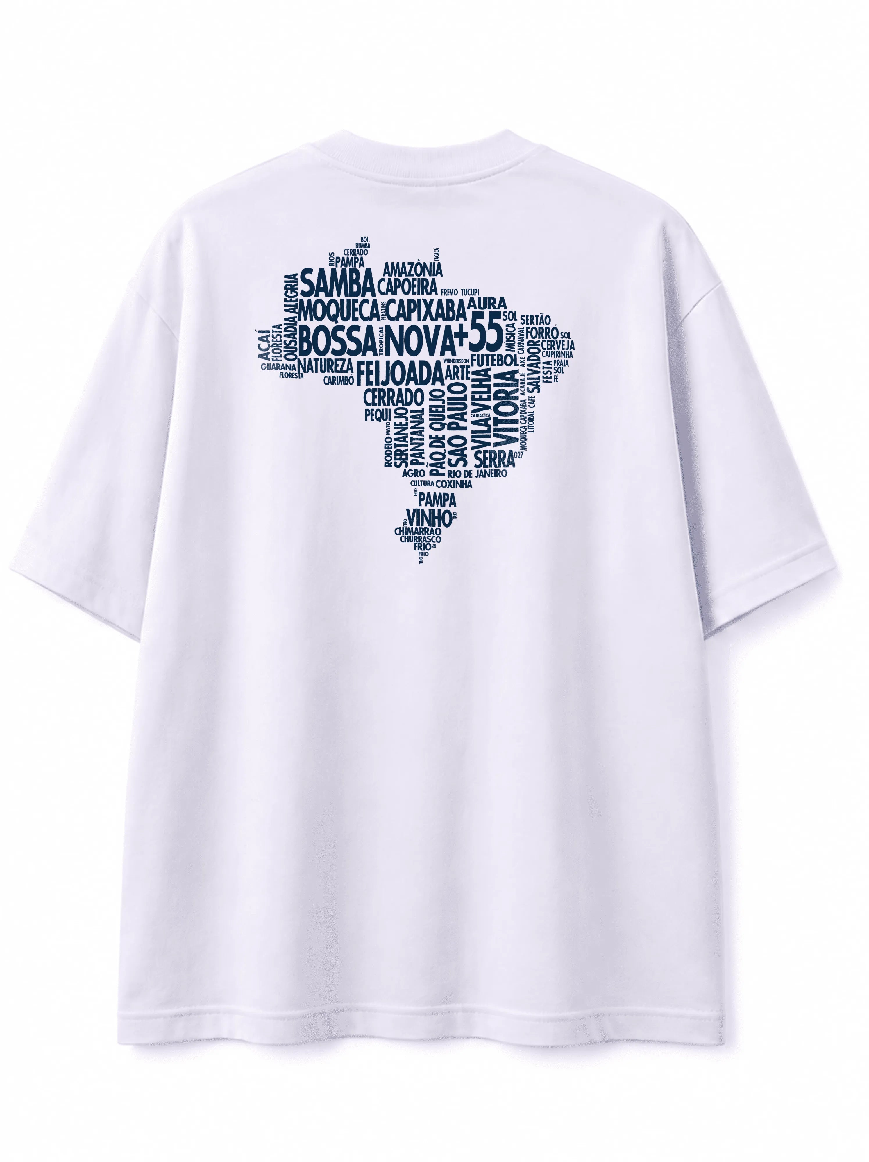 T-Shirt Coordenadas e Mapa do Brasil