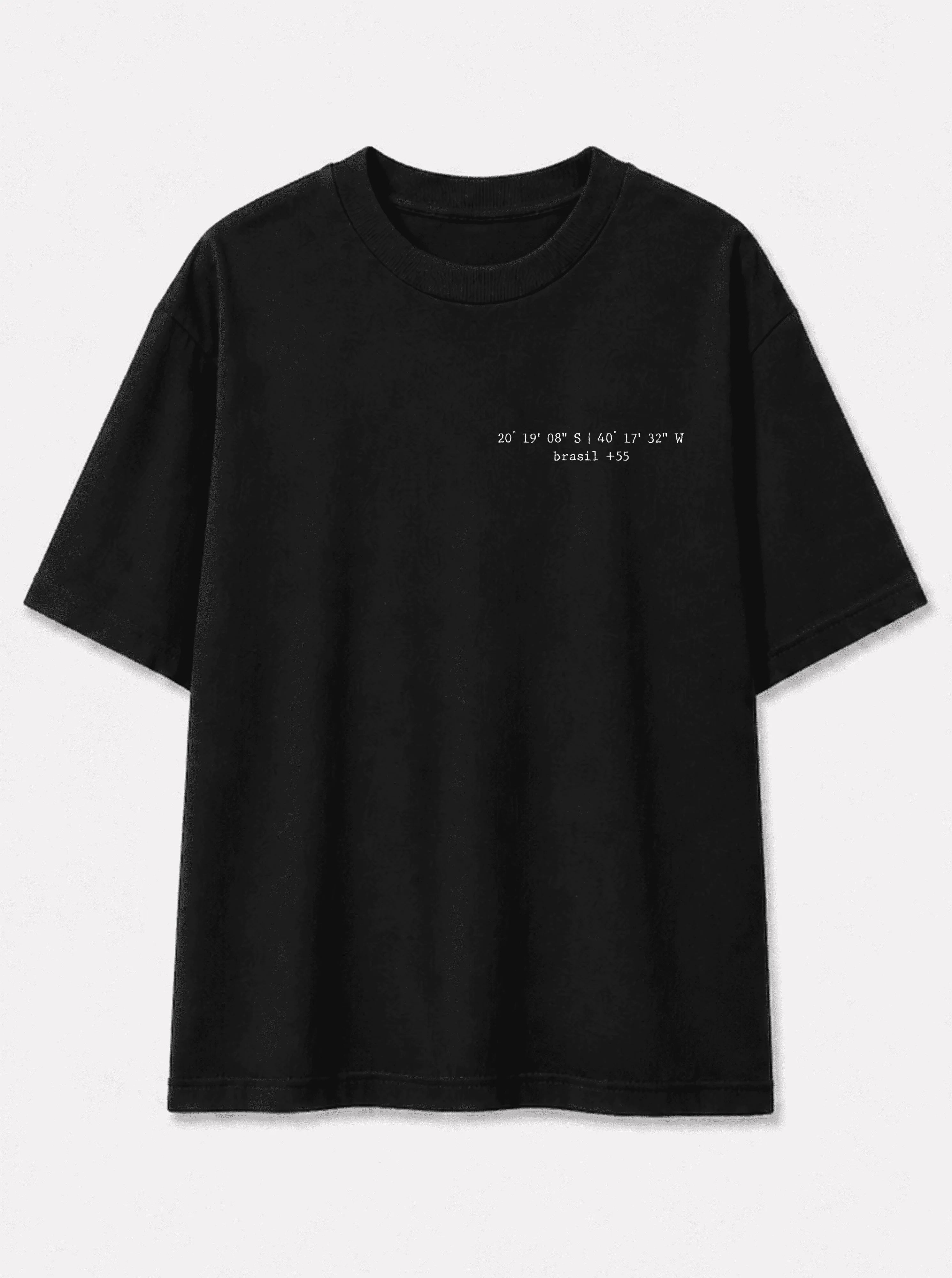 T-Shirt Coordenadas e Mapa do Brasil