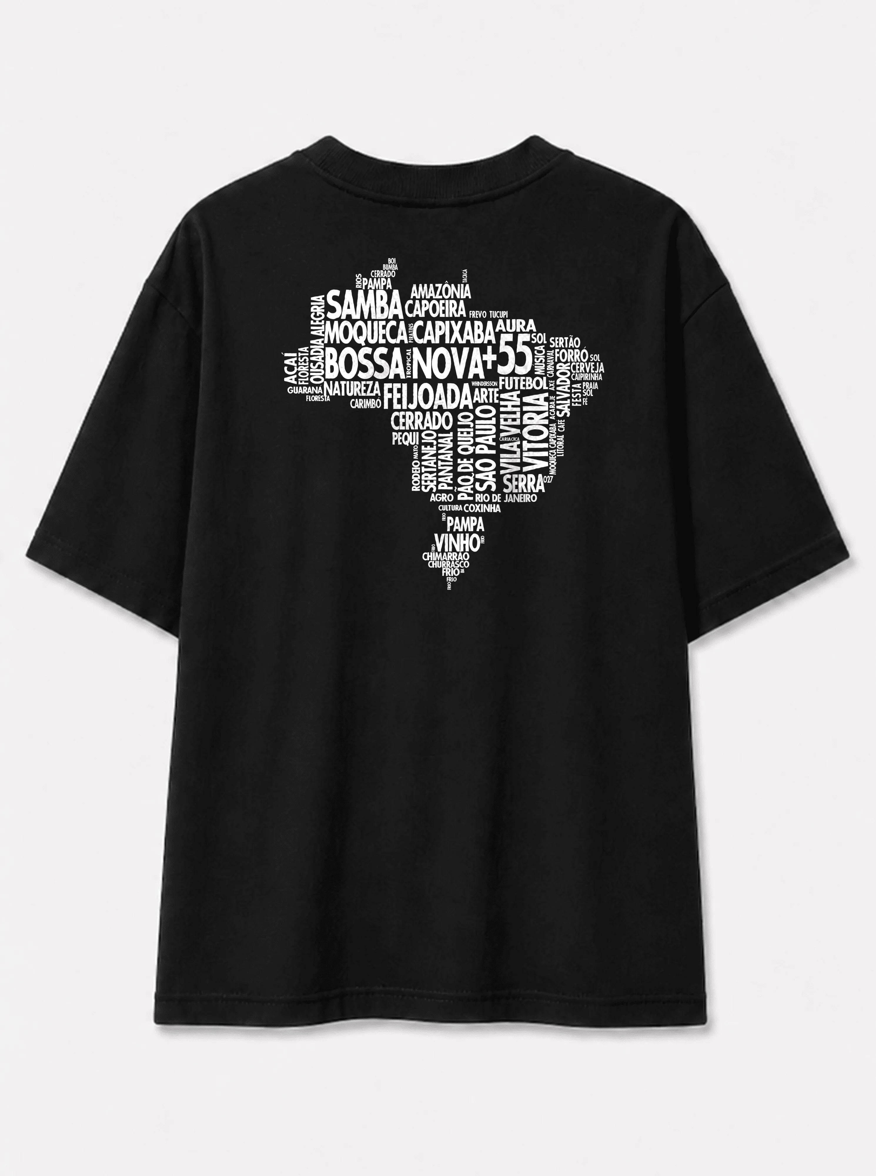T-Shirt Coordenadas e Mapa do Brasil