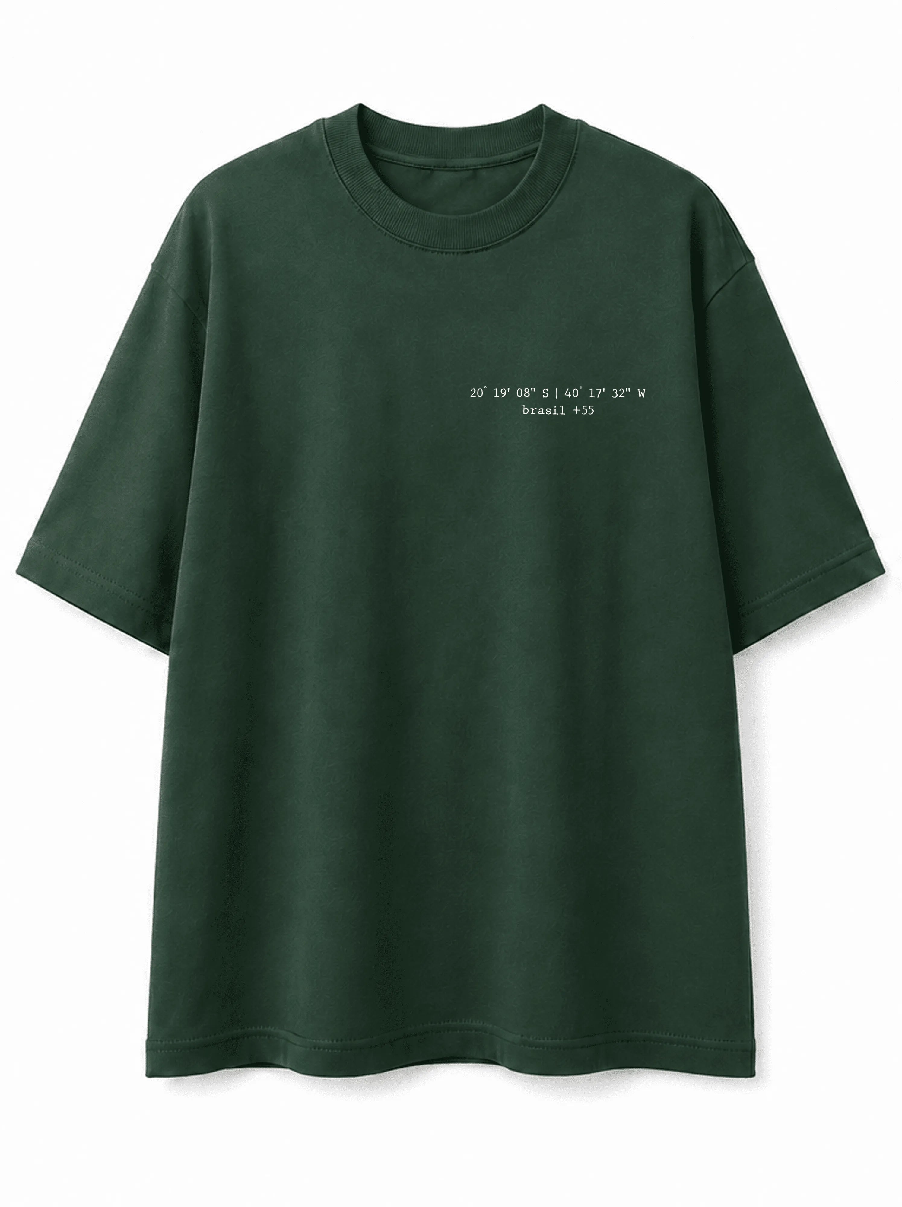T-Shirt Coordenadas e Mapa do Brasil